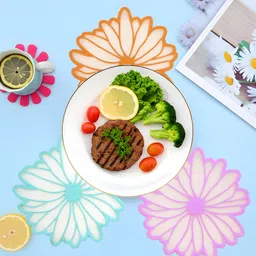 puno Flower Shape Heat Resistant Hot Mat for Kitchen | Table Protector Trivet mat Trivet image 4