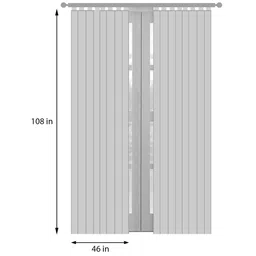 sej by nisha gupta White Floral Polyester 9 Ft Light Filtering Eyelet Door Curtain image 3