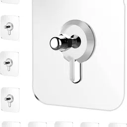 kezify Self Adhesive Strong Sticky Wall Hooks for Hanging Kitchen, Bathroom Accessories Hook 10-picture-17