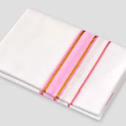 TUNI MANI Men's Polycotton Fancy Zari Border Dhoti/ Length-2.0meter Single Solid Men Dhoti-picture-27