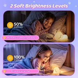 kd sapra Cute Kitty Cat Light Night Lamp with Remote for Kids,16 Color Changing Light Night Lamp image 5
