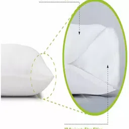 mfd home furnishing White Satin Solid 12x12 inches Cushion Inserts (1Pc) image 5