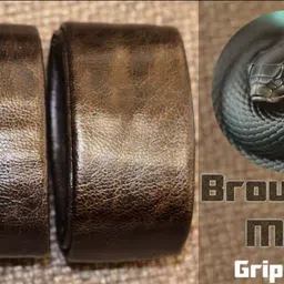 bull-leds Brown Mamba Handle Bar Grip For Royal Enfield Classic 350 image 1