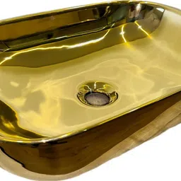 givmore Luxury Golden Finish Washing Table Top Basin image 3