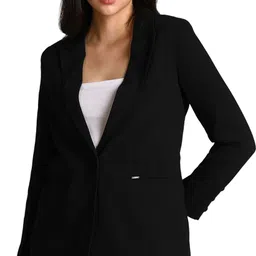 allen solly Women Solid Single Breasted Casual Blazer image 1