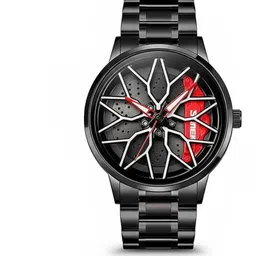 spinner Analog Watch - For Men Men’s Luxury Rotating Wheel Analog Watch - C35-picture-14