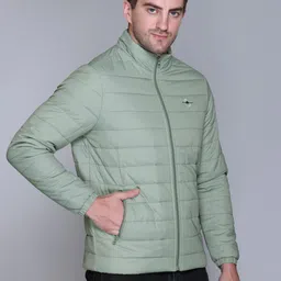 rare times Men Solid Bomber Jacket image 5