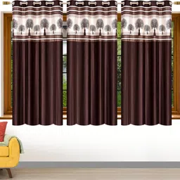 stella creations 152 cm (5 ft) Polyester Room Darkening Window Curtain (Pack Of 3)-picture-19