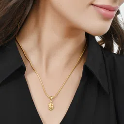 pyr fashion Gold Plated Brass Pendant Ganesha Locket Ganpati Ganesh ji Maharaj Gold-plated Alloy Pendant Set-picture-21