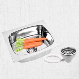 shivangan Premium Quality Stainless Steel Kitchen Sink 45.7x40.6x20.3 cm-54 ４７８６７７ Top Mount-picture-3