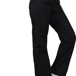 urban a-line Women Straight Fit High Rise Black Jeans image 3