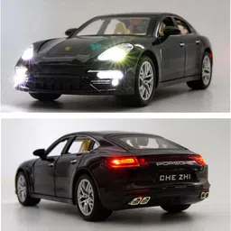 deuson ecom 1:24 Scale Porsche Panamera Diecast Metal Car Pullback Openable Doors Toy Car image 3