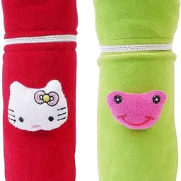 anush marino Plush Baby Zip Feeding Bottle Cover with Animated Cartoon Design (125-250 ML)-picture-17