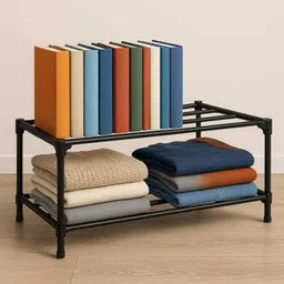 porchex Multipurpose Rack with Wheels, Storage Organizer for Books, Clothes, Toys, Plastic Open Book Shelf image 3