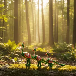 magneto PEACOCK GREEN Decorative Showpiece - 8 cm image 5