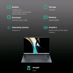 HP Spectre 16 x360 Intel Core Ultra 7 Touchscreen 2-in-1 Laptop (32GB, 1TB SSD, Windows 11 Home, 6GB Graphics, 16 inch OLED Display, Space Blue Aluminum, 1.95 KG) image 3