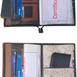 docu aas PU Leather documents folder files bag image 3