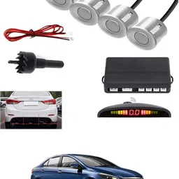 aarsh store Universal 4 Silver Reverse Parking Sensor-AF25B115 Universal 4 Silver Reverse Parking Sensor-AF25B115 Parking Sensor-picture-38
