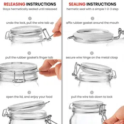 good to great creation Glass Grocery Container - 1200 ml image 5