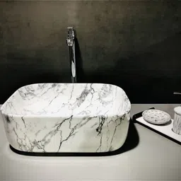 clayramic Designer Ceramic Washbasin (05) With Waste pipe & Coupling set (16x12x5)(05) Table Top Basin-picture-19