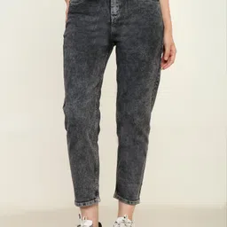 zayla Women Loose Fit High Rise Grey Jeans image 1