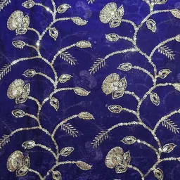 divine trends Unstitched Art Silk Multipurpose Running Fabric Embellished image 2