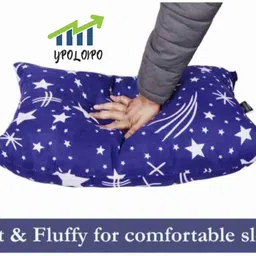 ypoloipo LUXURY Polyester Fibre Solid Sleeping Pillow Pack of 3 image 5