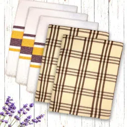 athom living Multicolor Cotton Checkered 215 GSM Bath Towels Pack of 5-picture-13