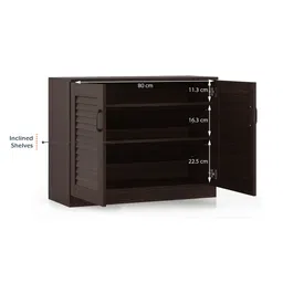 urban ladder Bennis Engineered Wood Shoe Rack in Dark Walnut Finish image 5