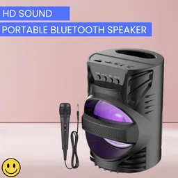 GUGGU LZ (PORTABLE WIRELESS BLUETOOTH SPEAKER)Crystal Clear Sound With Karaoke MicT104 15 W Bluetooth Laptop/Desktop Speaker-picture-29