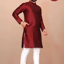 jayaram fashion Men Printed Jacquard Straight Kurta-picture-23
