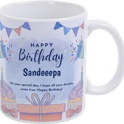 giftuation Happy Birthday Sandeeepa / Gift for Birthday Ceramic Coffee Mug image 1