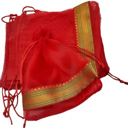 brown leaf Women Red Potli image 2