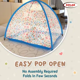 kolar Anti-Bug Crib Flower Printed Foldable Bottomless Baby Crib Machardani Polyester Washable Infants Mosquito Net image 5