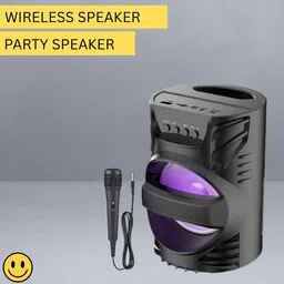 FRONY LZ (PORTABLE WIRELESS BLUETOOTH SPEAKER)Crystal Clear Sound With Karaoke MicA235 15 W Bluetooth Laptop/Desktop Speaker-picture-23