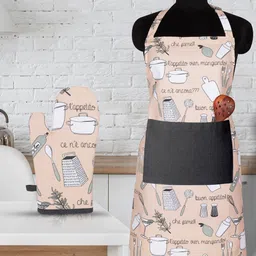 peperhomia Cotton Home Use Apron - Free Size-picture-25