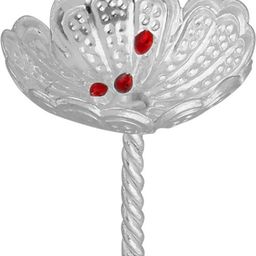 sri jagdamba pearls Cute Silver Flower Decorative Showpiece - 1.77 cm-picture-10