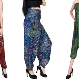 fusfus Printed Rayon, Cotton Women Harem Pants-picture-32