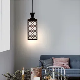shyam enterprises Wooden Hanging Thali Lamp Elegance for Home Decor and Festive Celebrations Ceiling Light Ceiling Lamp image 4