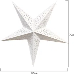 jaicem WHITE FLOWER DOT STAR Hanging Star Pack of 1 image 2