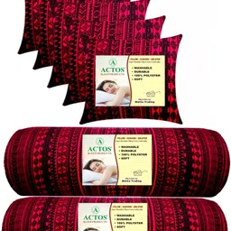 actos 5 cushion 2 Microfibre Geometric Bolster Pack of 7-picture-26