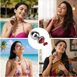 ROYALTOYZVIBE Men and women use the metallic silver plug vibrator for guaranteed pleasure Male and female can use massager vibrator to enjoy private relaxation time (1pc) Massager image 4