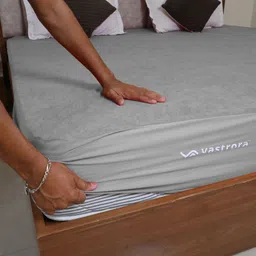 vastrora Fitted Double Size Breathable, Stretchable, Waterproof Mattress Cover-picture-26