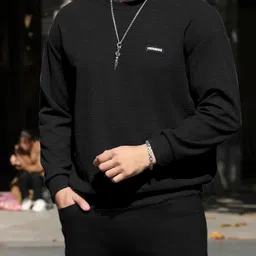 sti Men Full Sleeve Solid Sweatshirt image 3