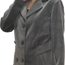 hautemoda Wool Solid Coat For Women image 3