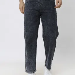 shinik Men Loose Fit Mid Rise Grey Jeans image 3