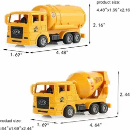 ivee international Unbreakable Excavator, Mixture, Dumper & Tank Construction Engineering Toy image 4