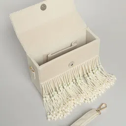 nahhar fashions Women Beige Messenger Bag image 4