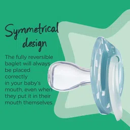 tommee tippee Closer To Nature Night Pacifier, 6-18 Months, 2 Count (Colors May Vary) Medium Flow Nipple image 3