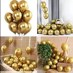 party breeze Solid chrome GOLD extra shine balloons Birthday Anniversery party decorations Balloon image 2